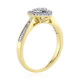 Luminesce Lab Grown 1/4 Carat Heart Diamond Ring in 9ct Yellow Gold