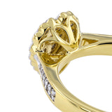 Luminesce Lab Grown 1/4 Carat Heart Diamond Ring in 9ct Yellow Gold