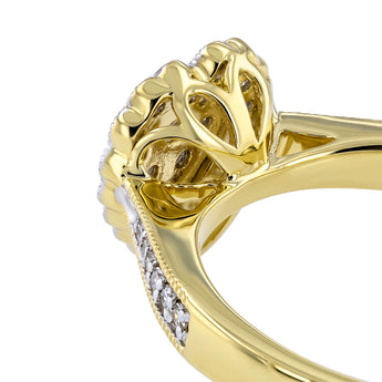 Luminesce Lab Grown 1/4 Carat Heart Diamond Ring in 9ct Yellow Gold