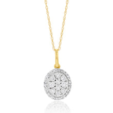 Load image into Gallery viewer, Luminesce Lab Grown Oval Diamond Pendant in 9ct Yellow Gold