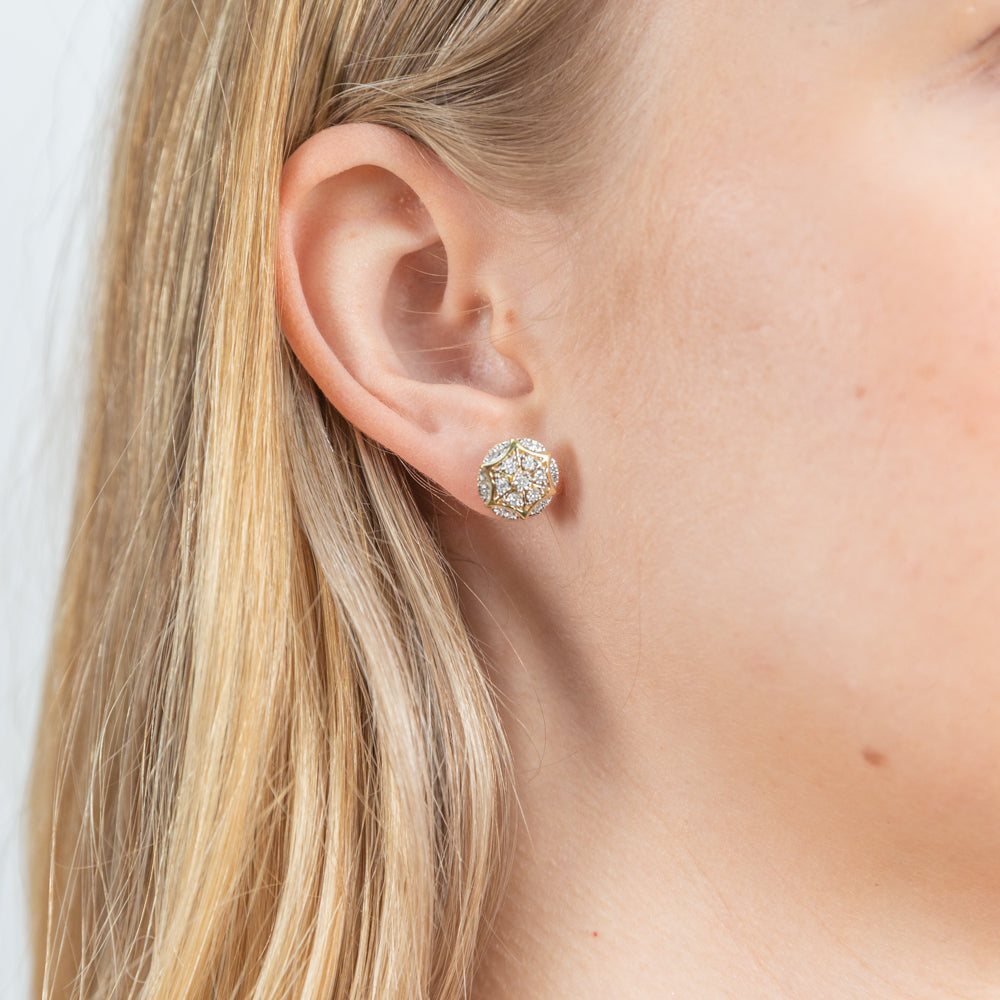 Luminesce Lab Grown 1/6 Carat Diamond Earrings in 9ct Yellow Gold