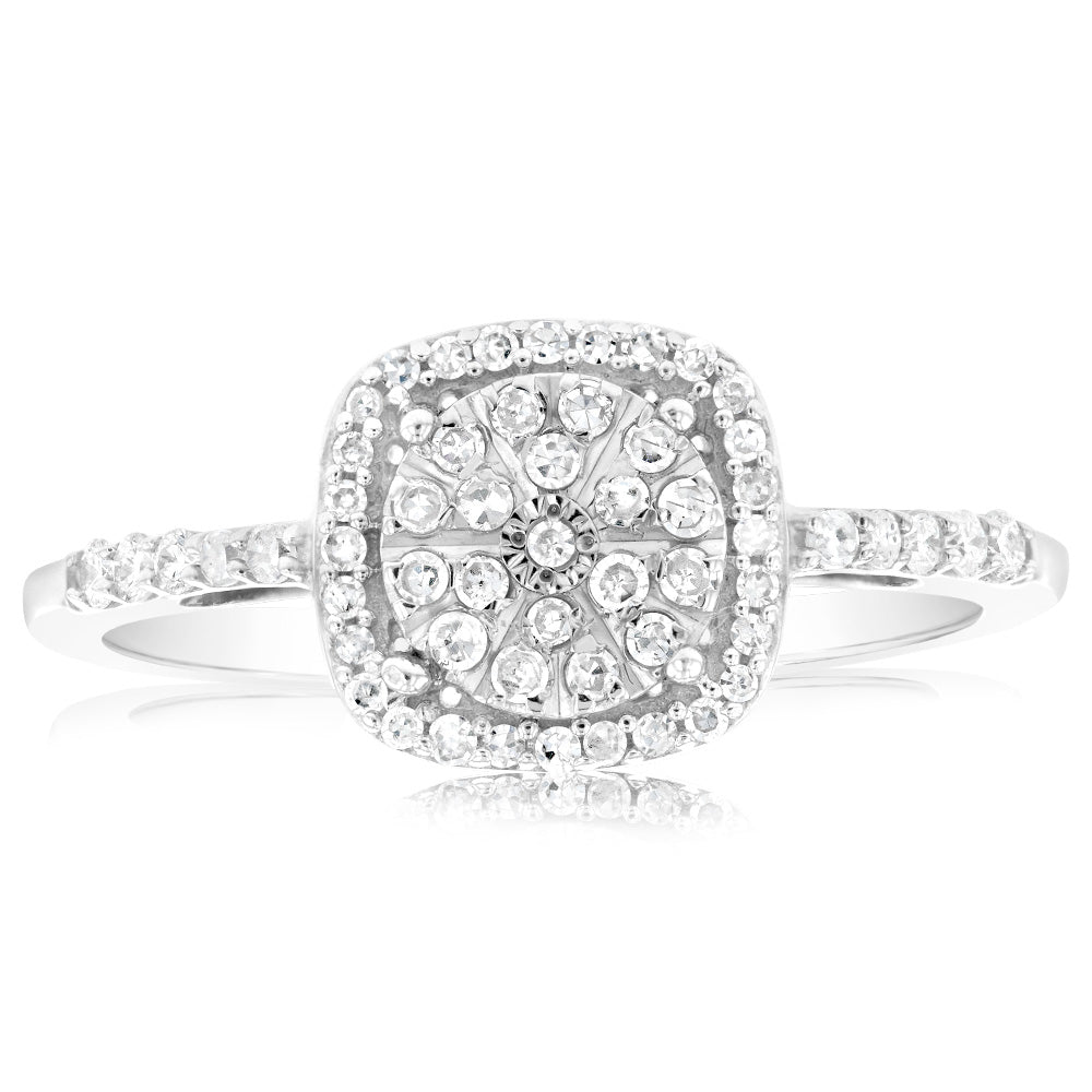 Luminesce Lab Grown 1/4 Carat Diamond Silver Ring Shiels Jewellers