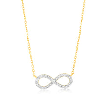Load image into Gallery viewer, Luminesce Lab Grown Infinity Diamond Pendant in 9ct Yellow Gold