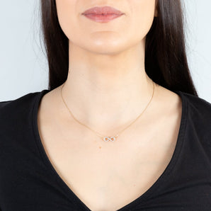 Luminesce Lab Grown 1/10 Carat Diamond Infinity Pendant in 9ct Yellow Gold