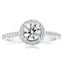 Load image into Gallery viewer, Luminesce Lab Grown 18ct White Gold 1 Carat Diamond Halo Ring