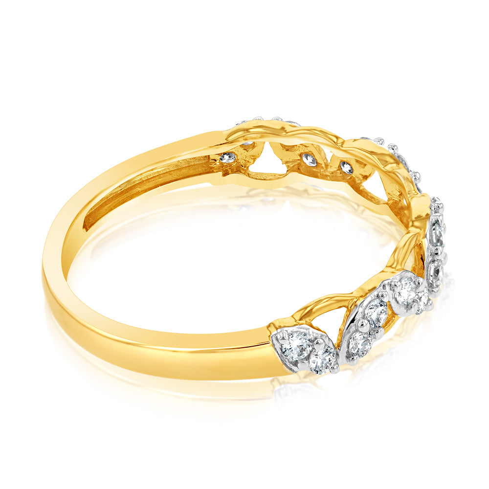 9ct Yellow Gold 1/4 Carat Luminesce Lab Grown Diamond Dress Ring