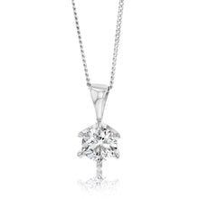 Load image into Gallery viewer, Luminesce Lab Grown 18ct White Gold 1 Carat Solitaire Diamond Pendant with 45cm Chain