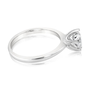 Certified Luminesce Lab Grown 1.5 Carat Solitaire Ring in 18ct White Gold