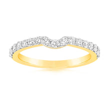 Load image into Gallery viewer, Luminesce Lab Grown 40pt Diamond Eternity Curve in 18ct Yellow Gold