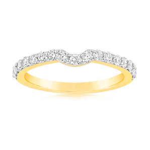 Luminesce Lab Grown 40pt Diamond Eternity Curve in 18ct Yellow Gold