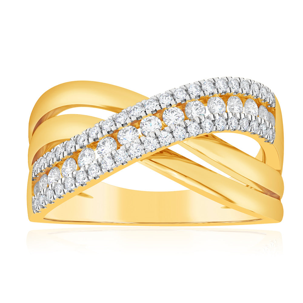 Luminesce Lab Grown 1/2 Carat Diamond Dress Ring in 9ct Yellow Gold