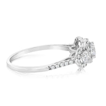 Load image into Gallery viewer, Luminesce Lab Grown 1 Carat Diamond Trilogy Ring in 14ct White Gold