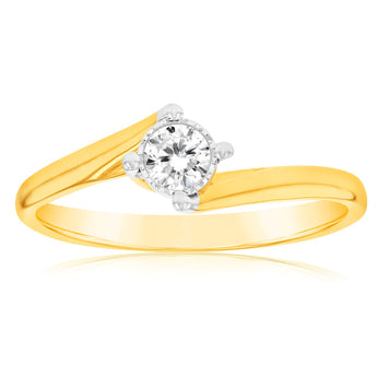 Luminesce Lab Grown Diamond Ring in 9ct Yellow Gold