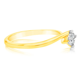 Luminesce Lab Grown Diamond Ring in 9ct Yellow Gold