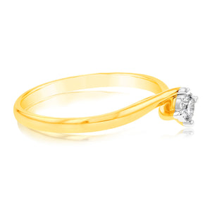 Luminesce Lab Grown Diamond Ring in 9ct Yellow Gold