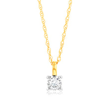Load image into Gallery viewer, Luminesce Lab Grown Diamond Solitaire Pendant in 9ct Yellow Gold With Chain