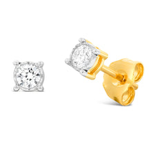 Load image into Gallery viewer, Luminesce Lab Grown Diamond 1/5 Carat Studs in 9ct Yellow Gold