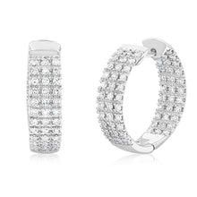 Load image into Gallery viewer, Luminesce Lab Grown 1 Carat Diamond Hoop Earrings in 9ct White Gold