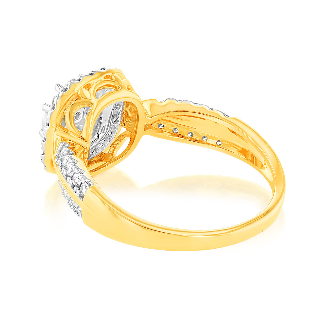 Luminesce Lab Grown 1/2 Carat Diamond Ring in 9ct Yellow Gold