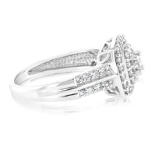 Load image into Gallery viewer, Luminesce Lab Grown 3/4 Carat Cushion Shaped Engagement Ring in 10ct White Gold