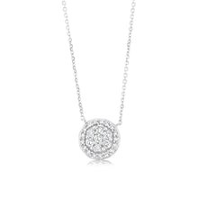 Load image into Gallery viewer, Luminesce Lab Grown 1/4 Carat Diamond Circle Pendant in 10ct White Gold
