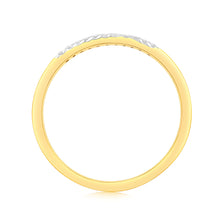 Load image into Gallery viewer, Luminesce Lab Grown 1/10 Carat Diamond Eternity Ring in 9ct Yellow Gold