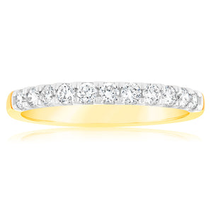Luminesce Lab Grown 1/3 Carat Diamond Eternity Ring in 9ct Yellow Gold