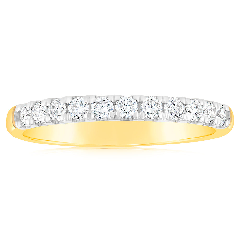 Luminesce Lab Grown Diamond 1/2 Carat Eternity Ring in 9ct Yellow Gold