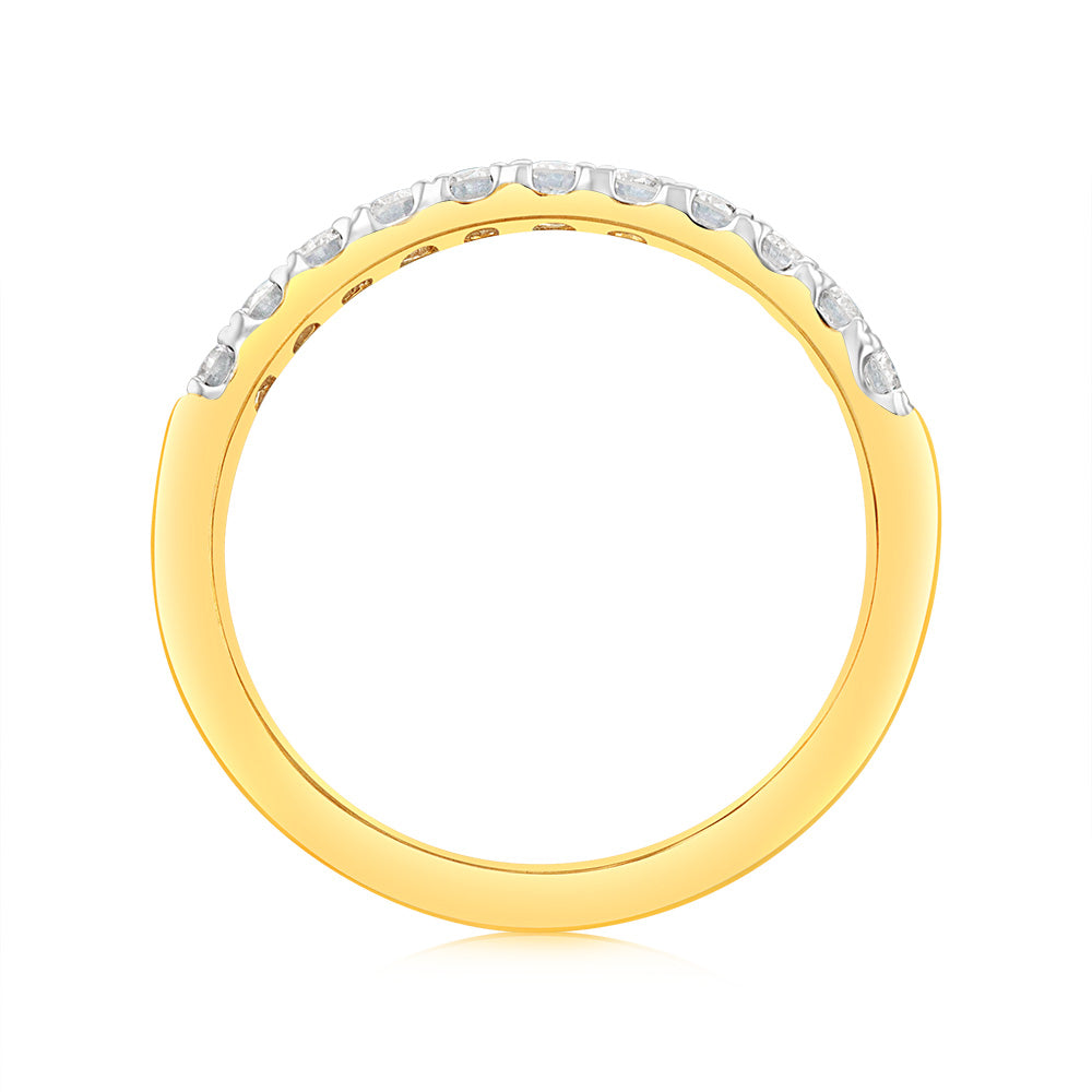 Luminesce Lab Grown Diamond 1/2 Carat Eternity Ring in 9ct Yellow Gold