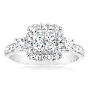 Luminesce Lab Grown 9ct White Gold 0.65 Carat Diamond Ring