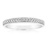 Luminesce Lab Grown 9ct White Gold 1/10 Carat Diamond Eternity Ring