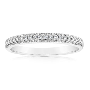 Luminesce Lab Grown 9ct White Gold 1/10 Carat Diamond Eternity Ring
