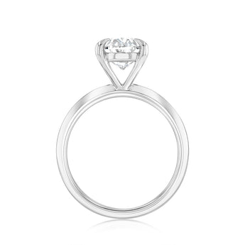 Luminesce Lab Grown Certified 3 Carat Diamond Oval Solitaire Ring in 18ct White Gold
