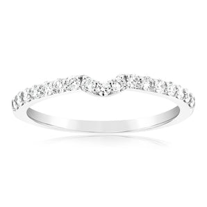 Luminesce Lab Grown 2/5 Carat Diamond Eternity Curve in 18ct White Gold