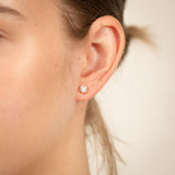 14ct Yellow Gold Luminesce Lab Grown 1 Carat Diamond Screwback Solitaire Stud Earrings