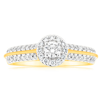 Luminesce Lab Grown 18ct Yellow Gold 1/2 Carat Diamond Ring