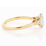 Luminesce Lab Grown 18ct Yellow Gold 1.1 Carat Emerald Diamond Ring