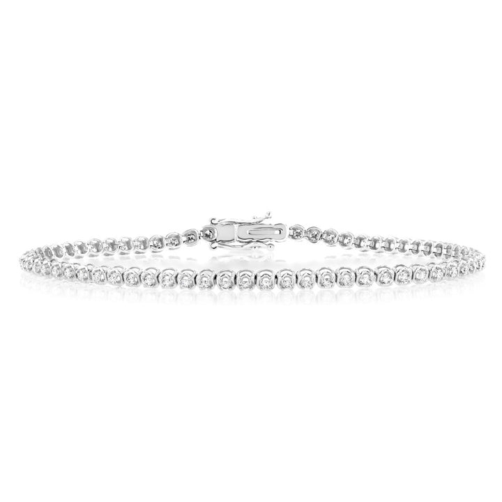Luminesce Lab Grown 1 Carat Diamond Tennis Bracelet in Sterling Silver