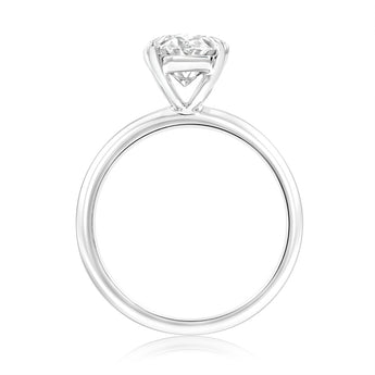 Luminesce Lab Grown Certified 2 Carat Oval Diamond Ring in 18ct White Gold