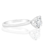 Luminesce Lab Grown Certified 2 Carat Diamond Cushion Cut Ring in 18ct White Gold