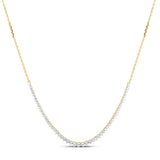 Luminesce Lab Grown 1 Carat Graduated Diamond 46cm Tennis Necklace in 9ct Yellow Gold