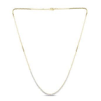 Luminesce Lab Grown 1 Carat Graduated Diamond 46cm Tennis Necklace in 9ct Yellow Gold