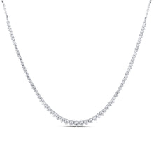 Load image into Gallery viewer, Luminesce Lab Grown 2 Carats Diamond Cable Chain Necklace in 9ct White Gold