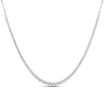 Luminesce Lab Grown 2 Carats Diamond Cable Chain Necklace in 9ct White Gold