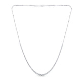 Luminesce Lab Grown 2 Carats Diamond Cable Chain Necklace in 9ct White Gold