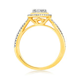 Luminesce Lab Grown 9ct Yellow Gold 1/10 Carat Diamond Ring