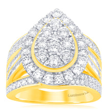 Load image into Gallery viewer, Luminesce Lab Grown 2 Carat Diamond Ring in 9ct Yellow Gold
