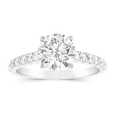 Luminesce Lab Grown 18ct White Gold 2.5 Carat TW 2 Carat Certified Diamond Ring