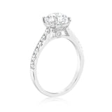 Luminesce Lab Grown 18ct White Gold 2.5 Carat TW 2 Carat Certified Diamond Ring