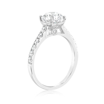Luminesce Lab Grown 18ct White Gold 2.5 Carat TW 2 Carat Certified Diamond Ring